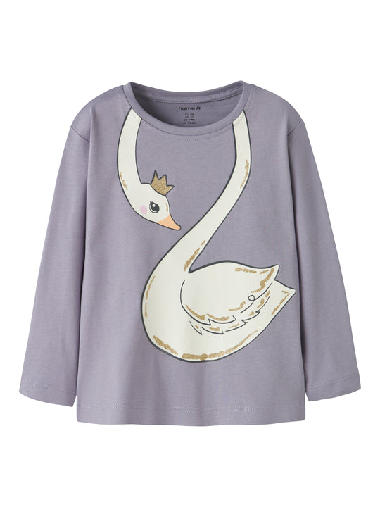 Name It Valiane LS Top - Lavender Gray