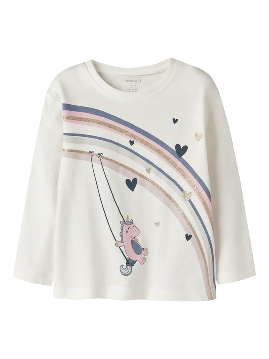 Name It Valiane LS Top - Cloud Dancer