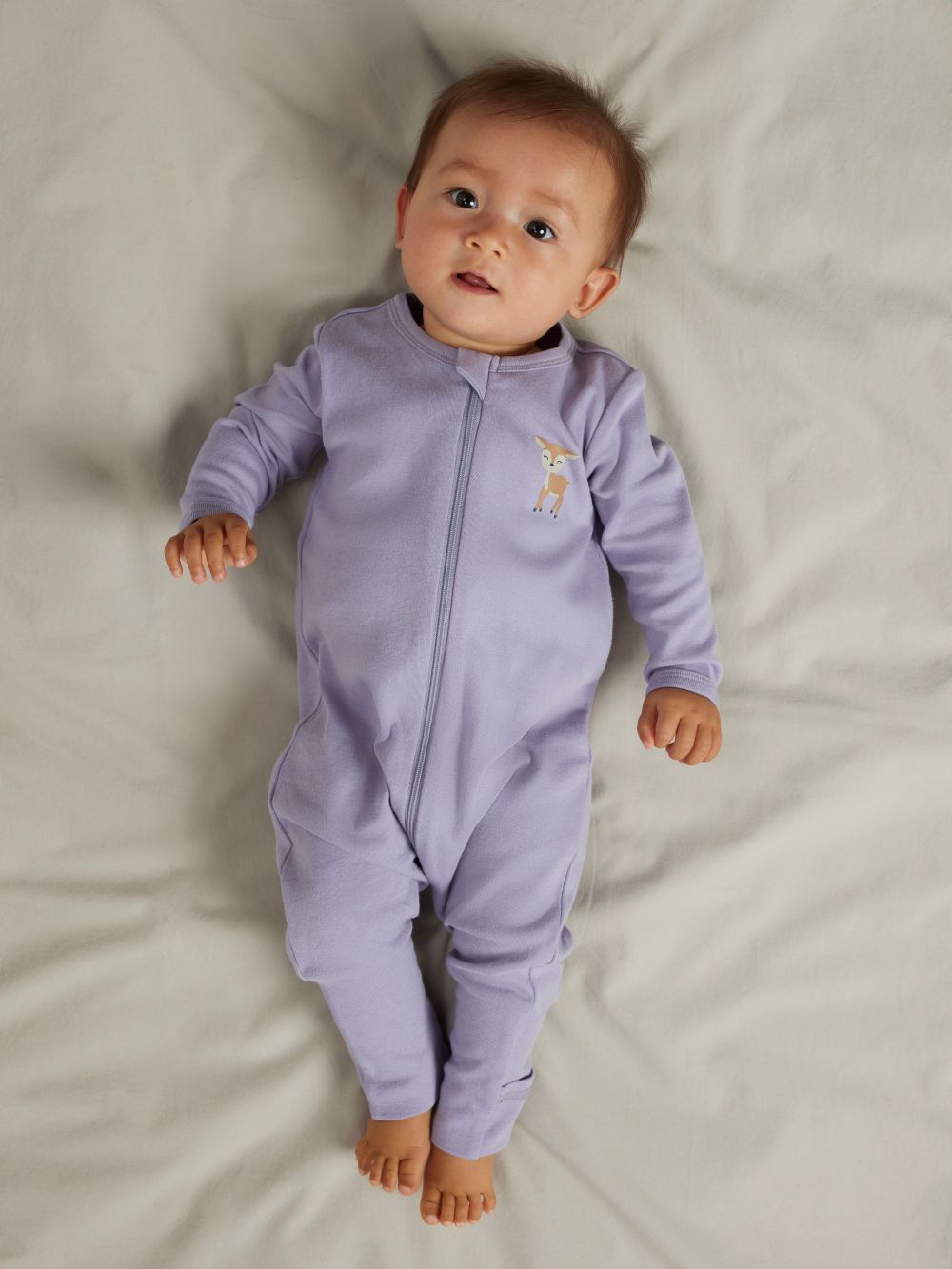 Name It Nightsuit 2 pak Deer - Lilac Marble