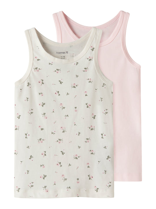 Name It Tank Top 2pak Jet Stream Flower - Jet Stream w/ Ballerina