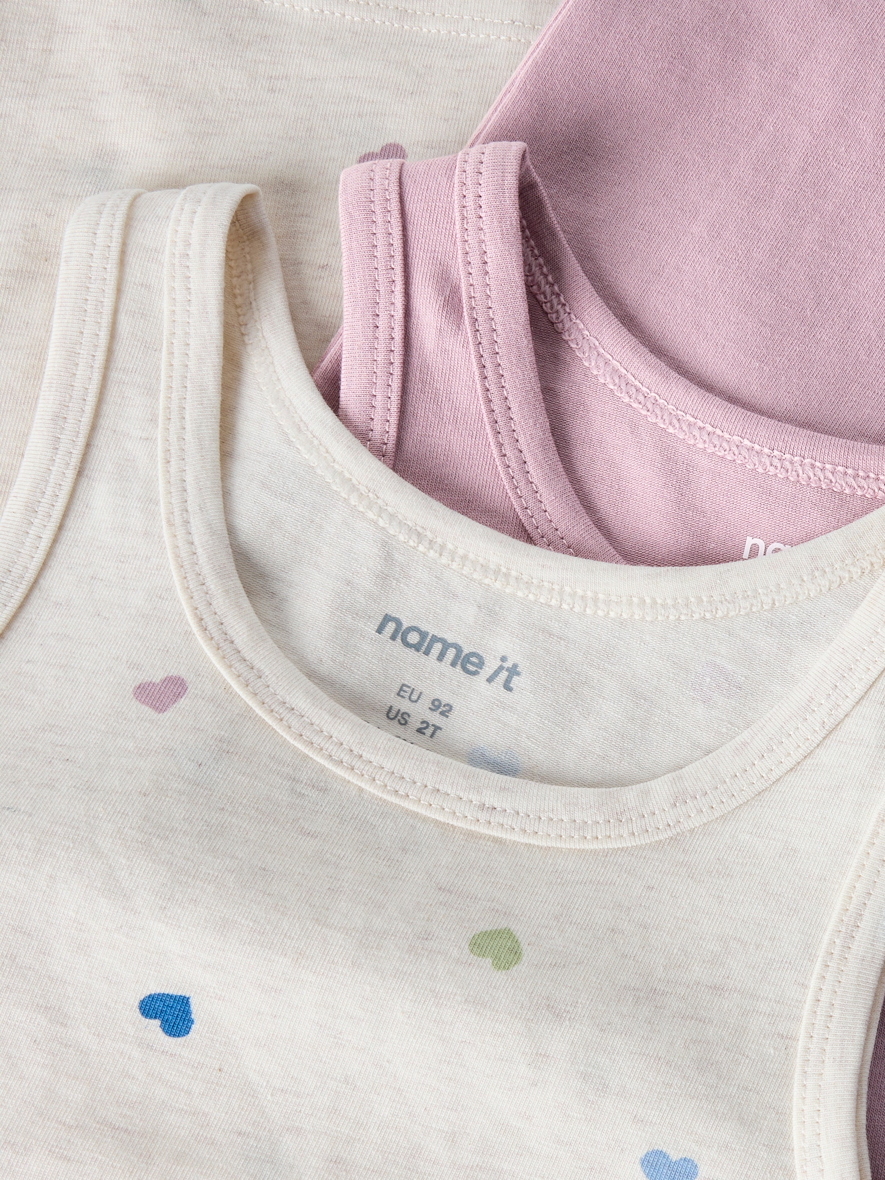 Name It Tank Top 2pak Peyote Hearts NOOS - Peyote Melange