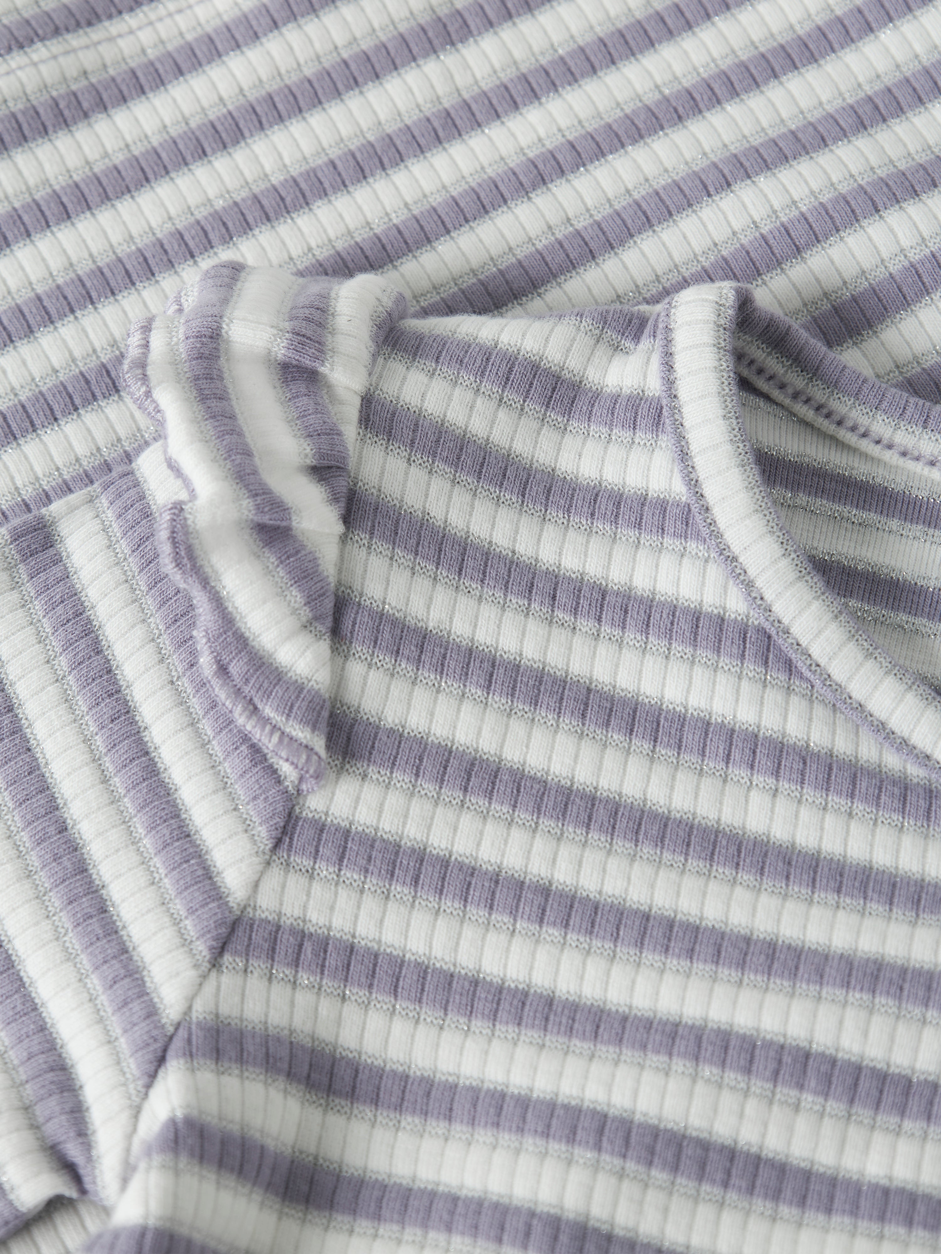 Name It Taias LS Slim Top - Lavender Gray/Cloud Dancer