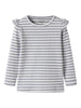 Name It Taias LS Slim Top - Lavender Gray/Cloud Dancer