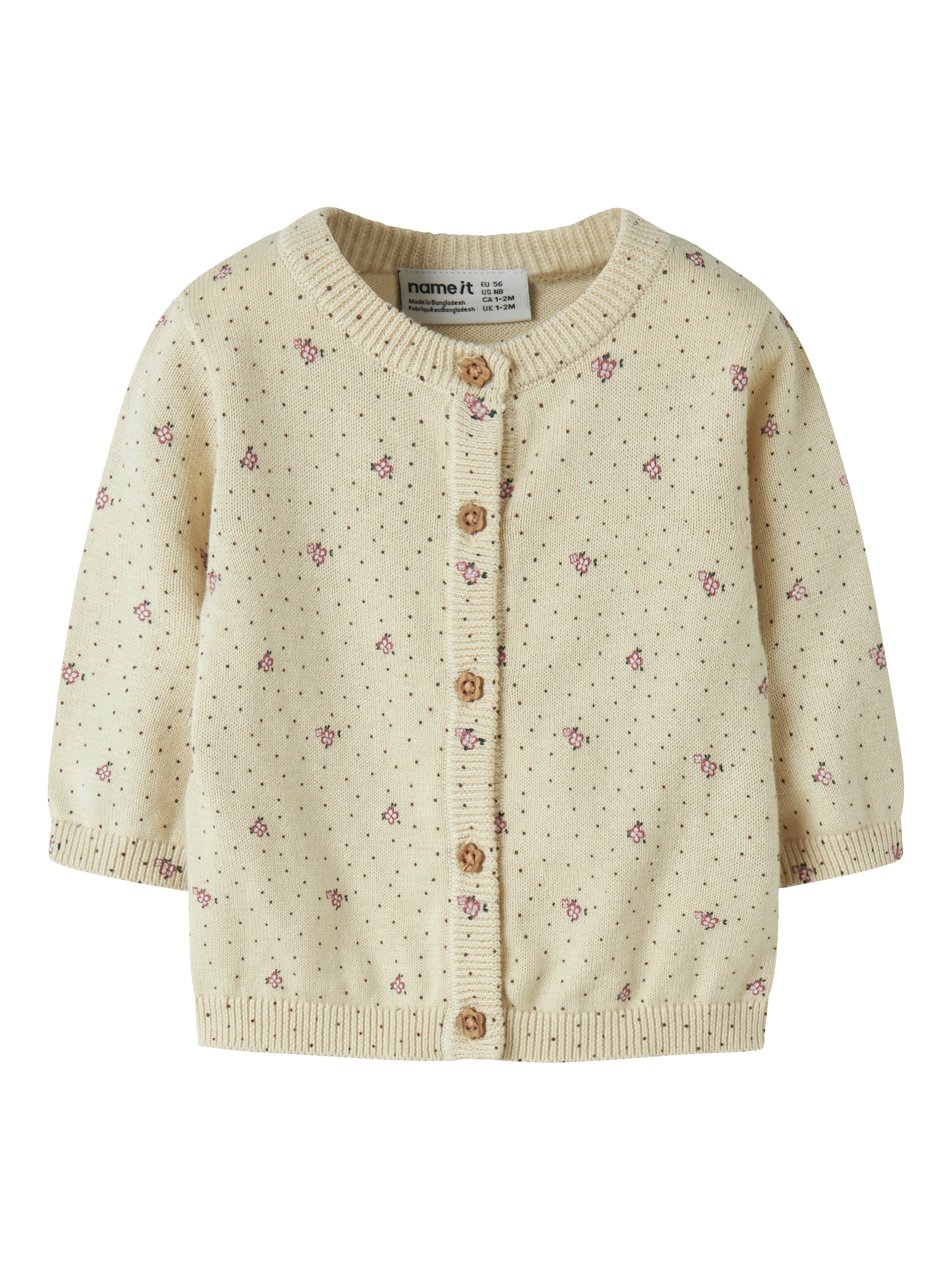 Name It Hide - LS Knit Cardigan - Almond Milk