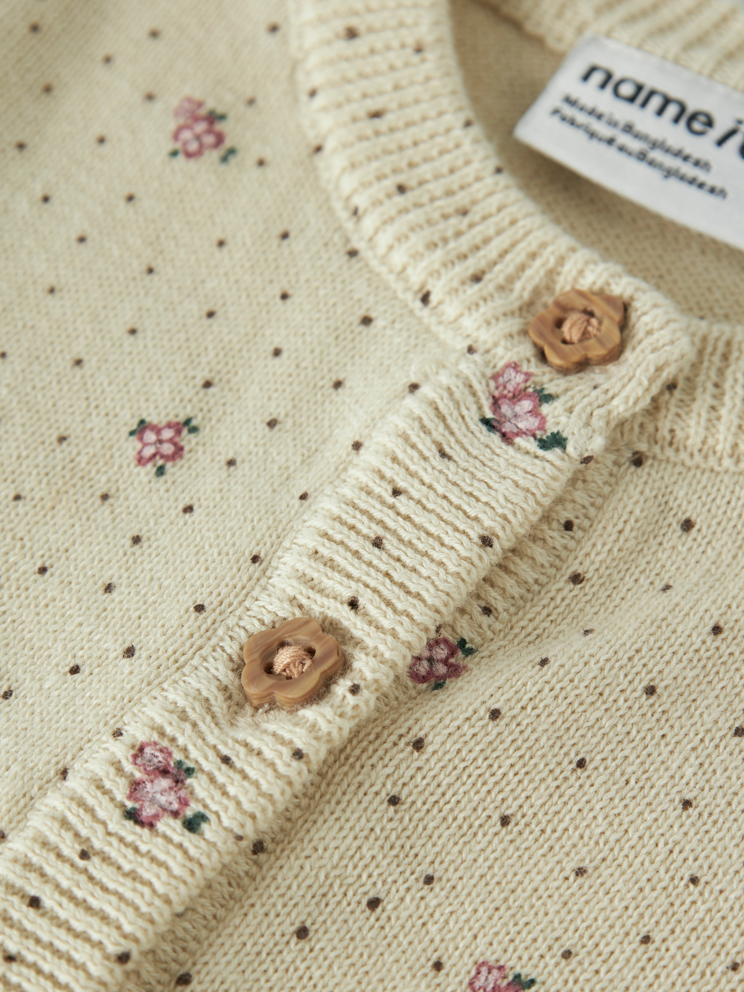 Name It Hide - LS Knit Cardigan - Almond Milk