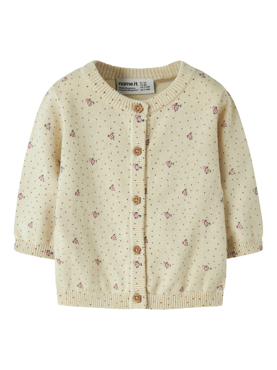 Name It Hide - LS Knit Cardigan - Almond Milk