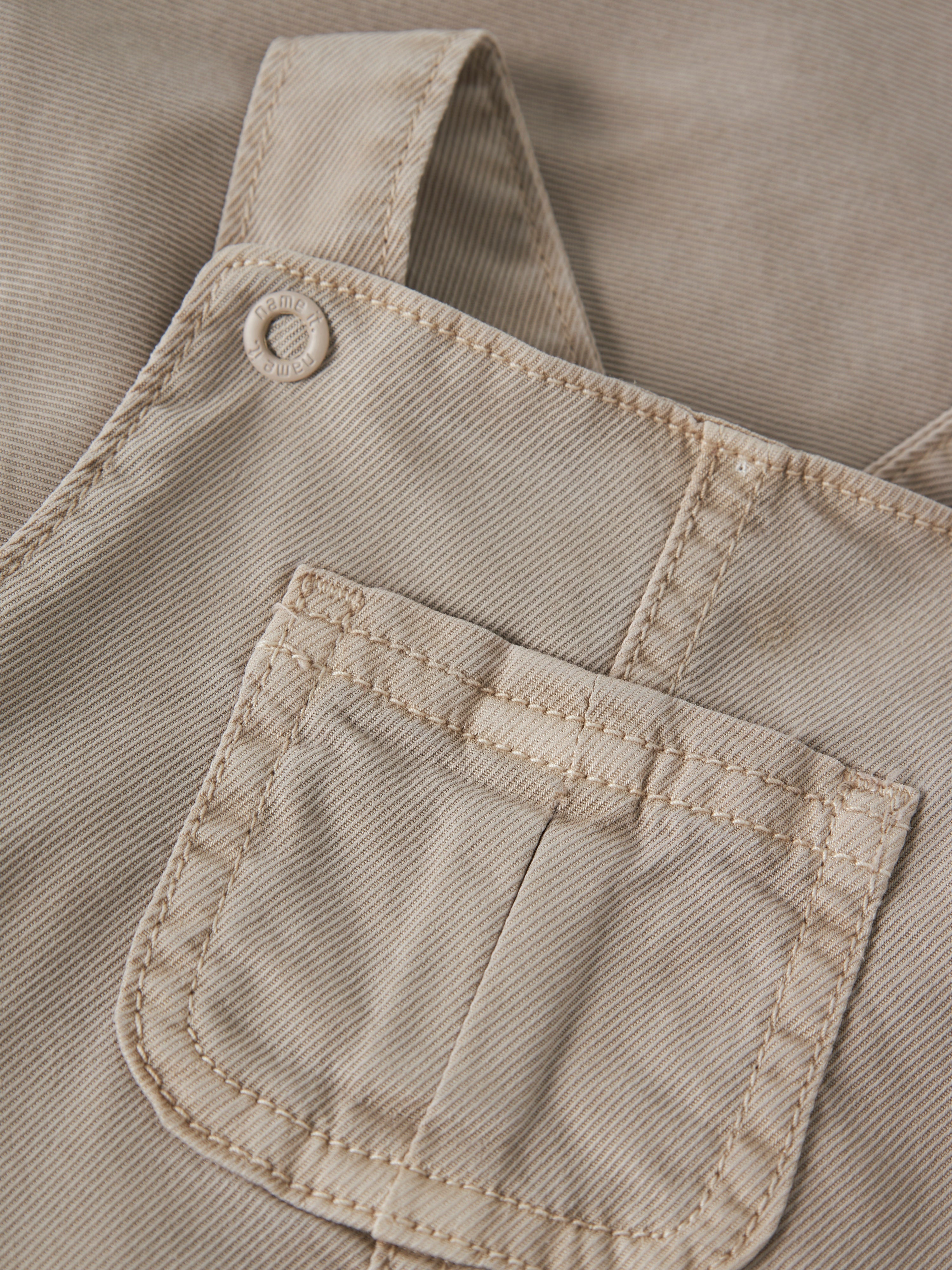 Name It Bo Bag Barrel Twill Overall - Chateau Gray