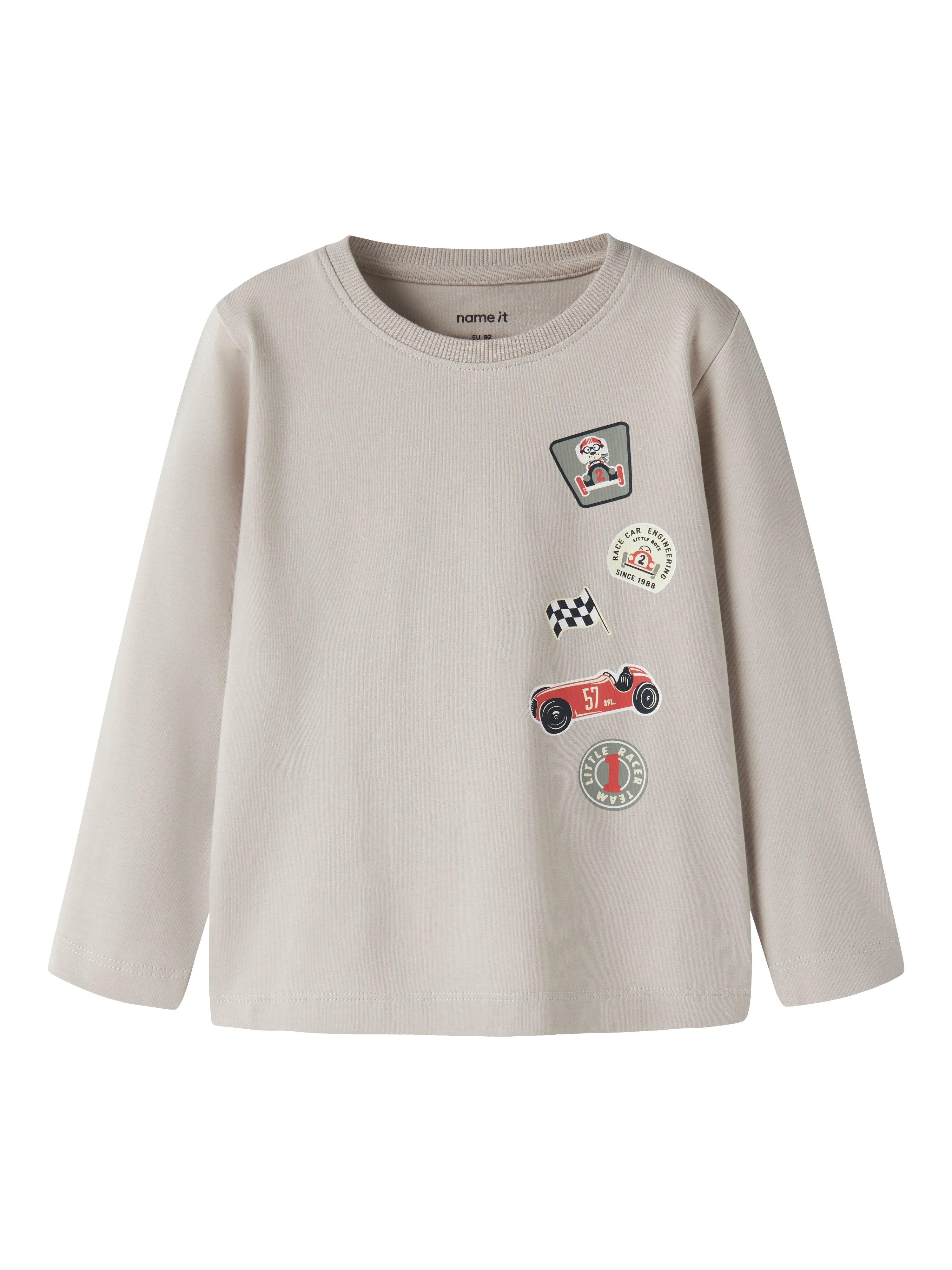 Name It Vux LS Top - Chateau Gray/Badgets