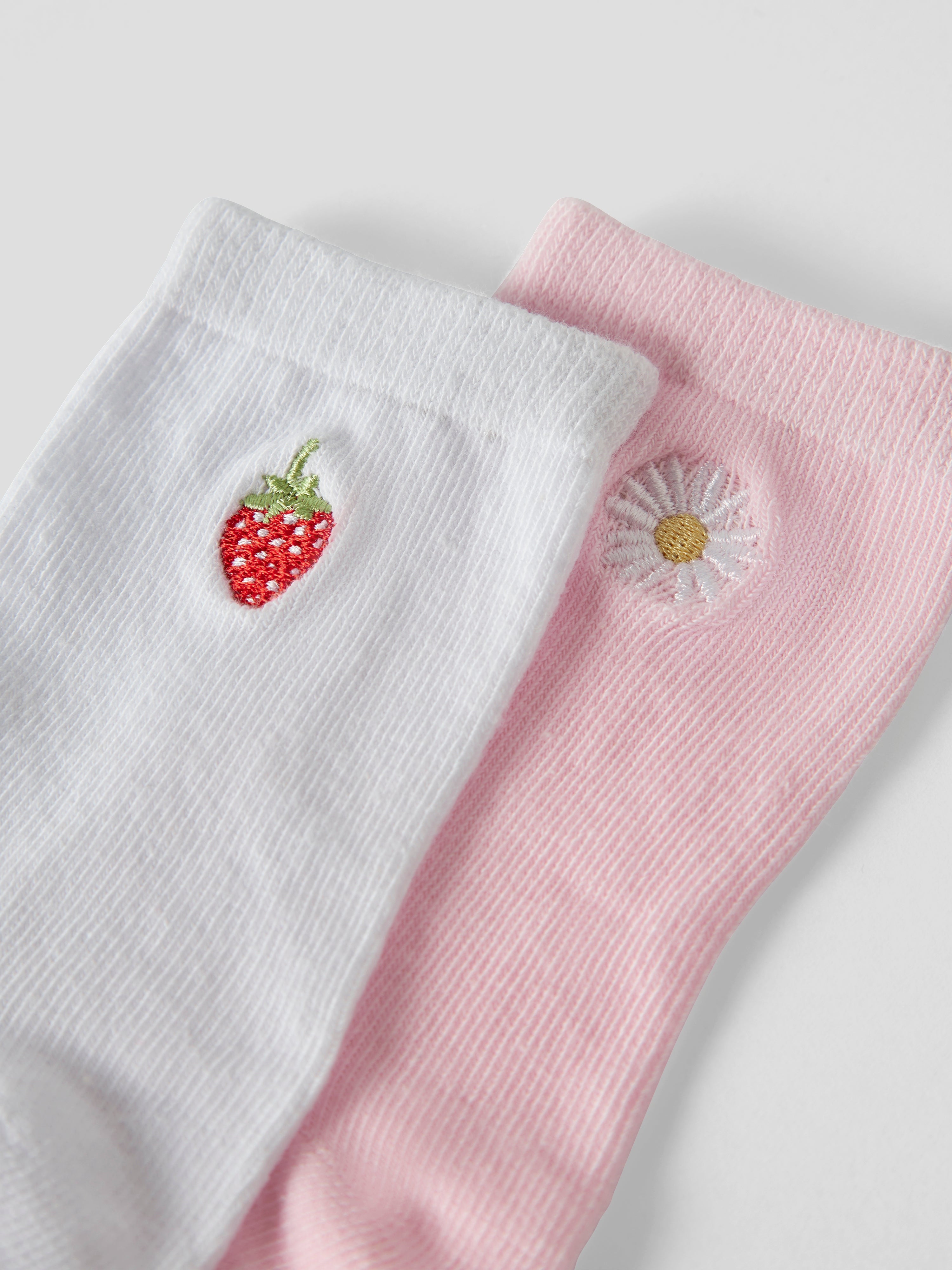 Name It Juliso - 2 pack strømper - Cradle Pink/Bright White