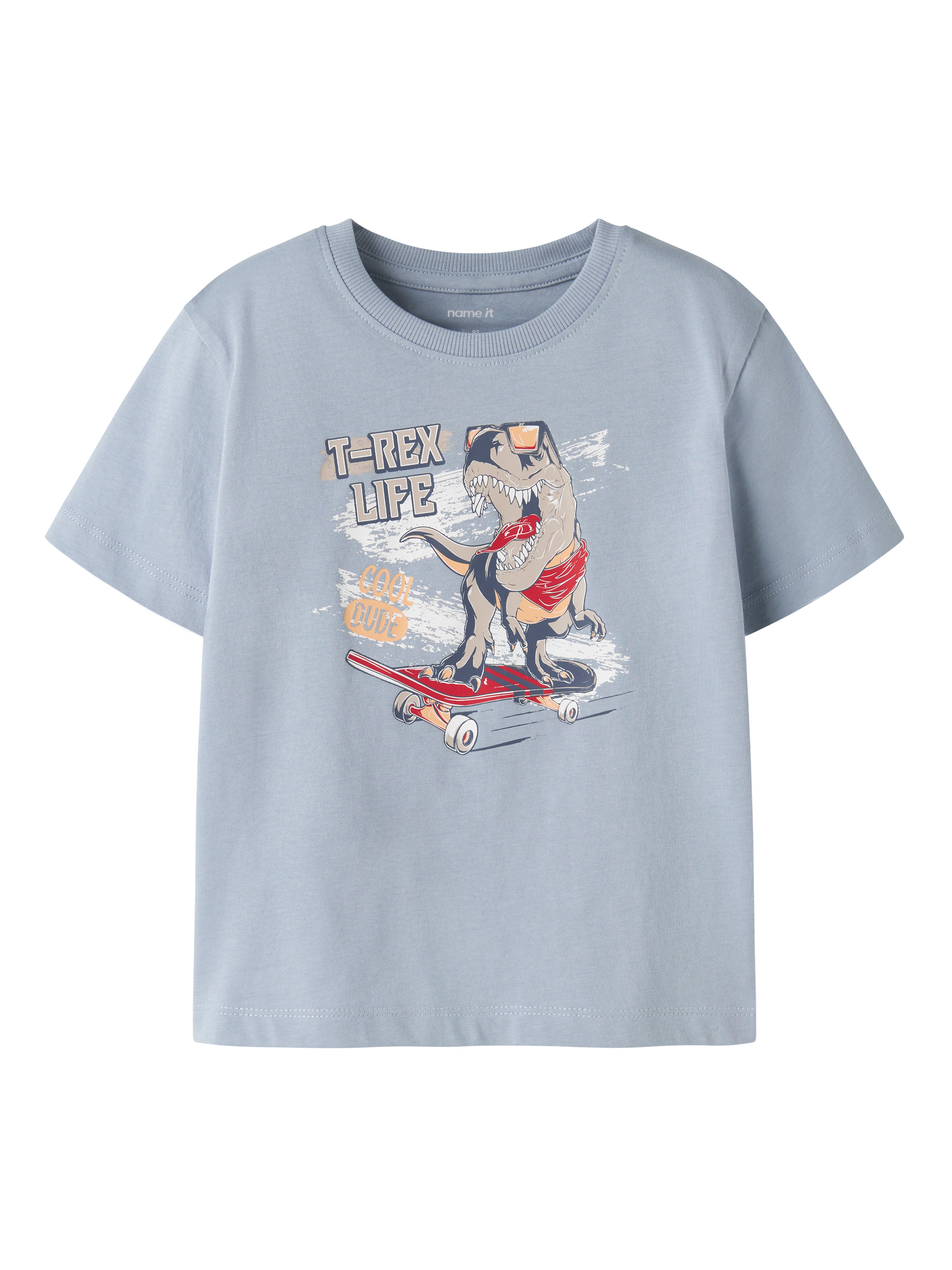 Name It Vanyo - SS Top - Blue Fog Dino Skate