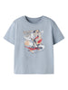 Name It Vanyo - SS Top - Blue Fog Dino Skate