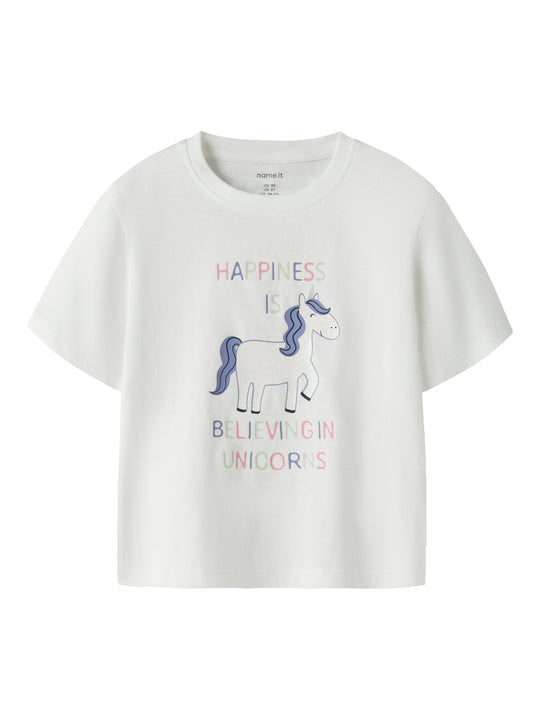 Name It Velda - SS Top - Bright White