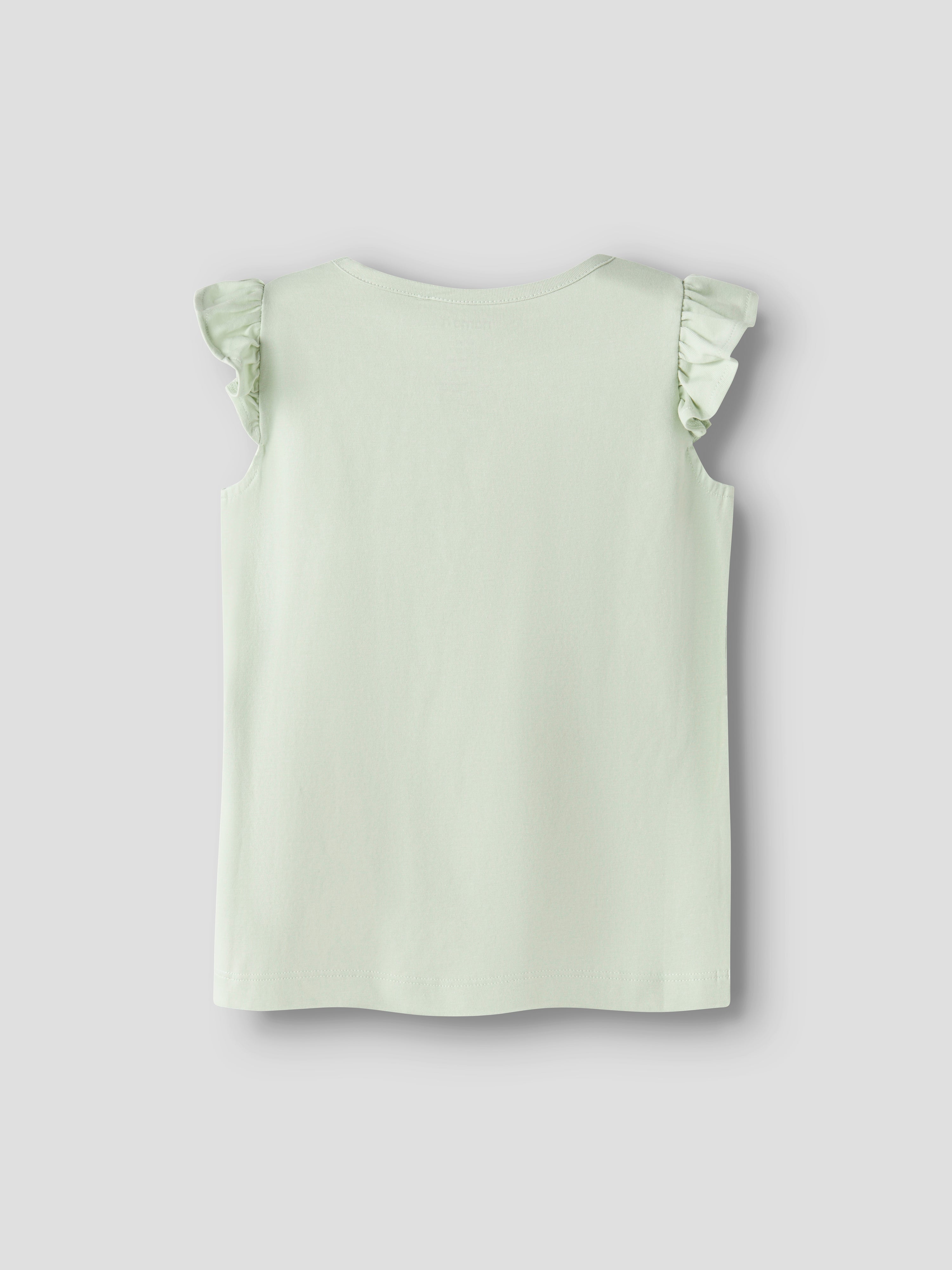 Name It Vayana - Top - Pale Aqua/Pink Flowers