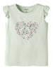 Name It Vayana - Top - Pale Aqua/Pink Flowers