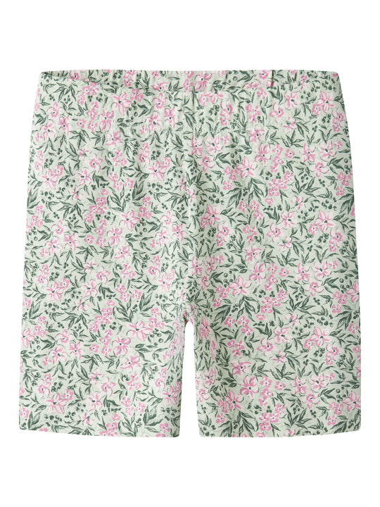 Name It Vayo - Short Leggings - Pale Aqua/Pink Flowers