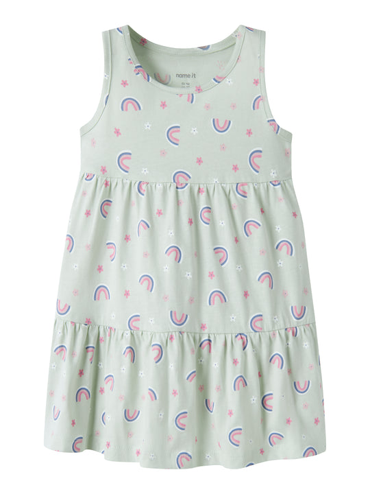 Name It Vigga - Spencer Dress - Pale Aqua/Rainbow