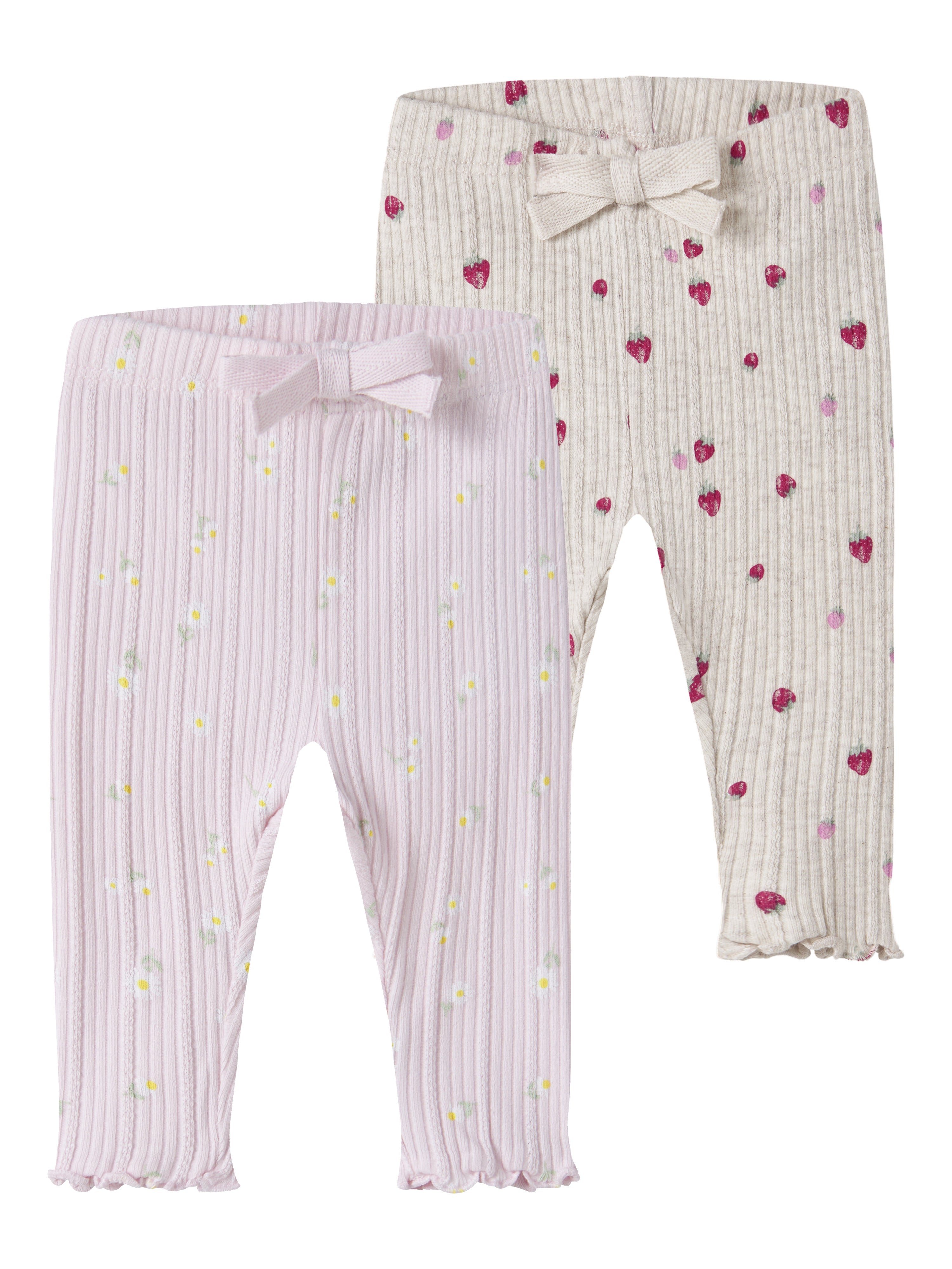 Name It - Jelly 2 pak Legging - Peyote Melange / Cradle Pink