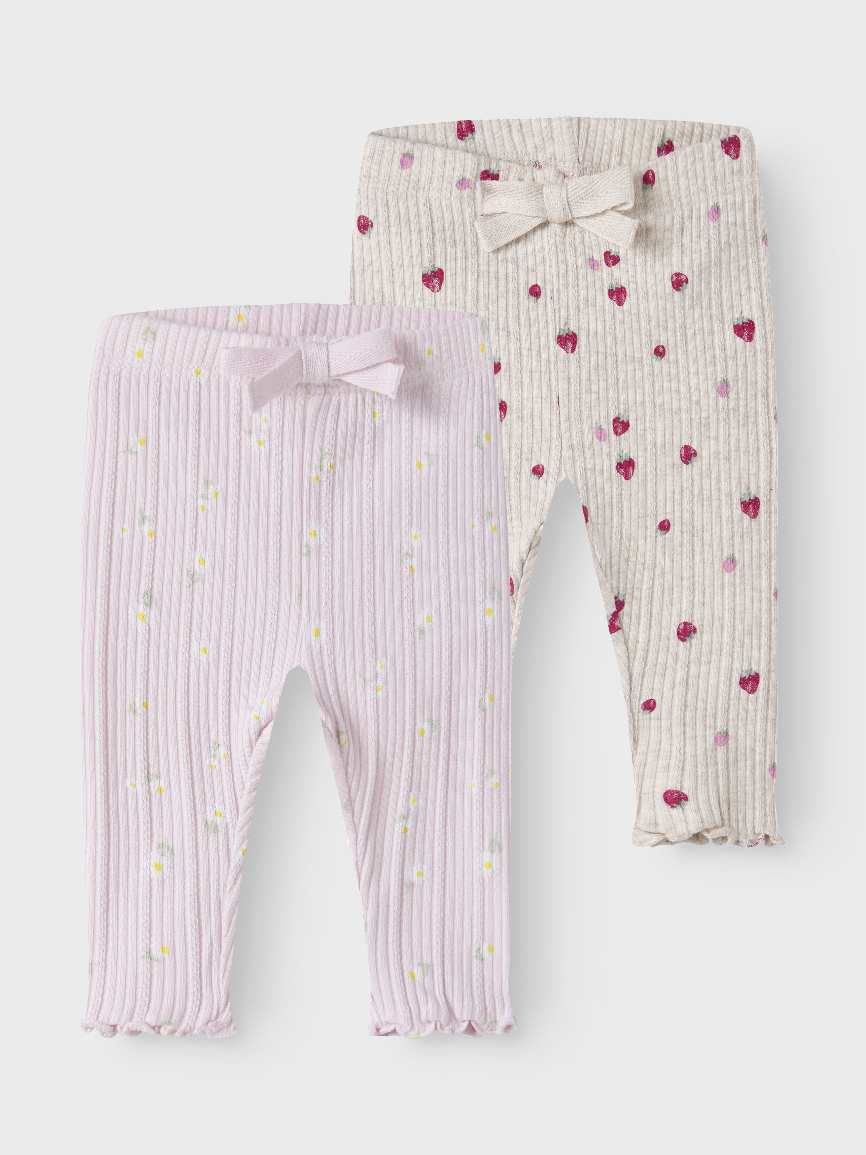 Name It - Jelly 2 pak Legging - Peyote Melange / Cradle Pink