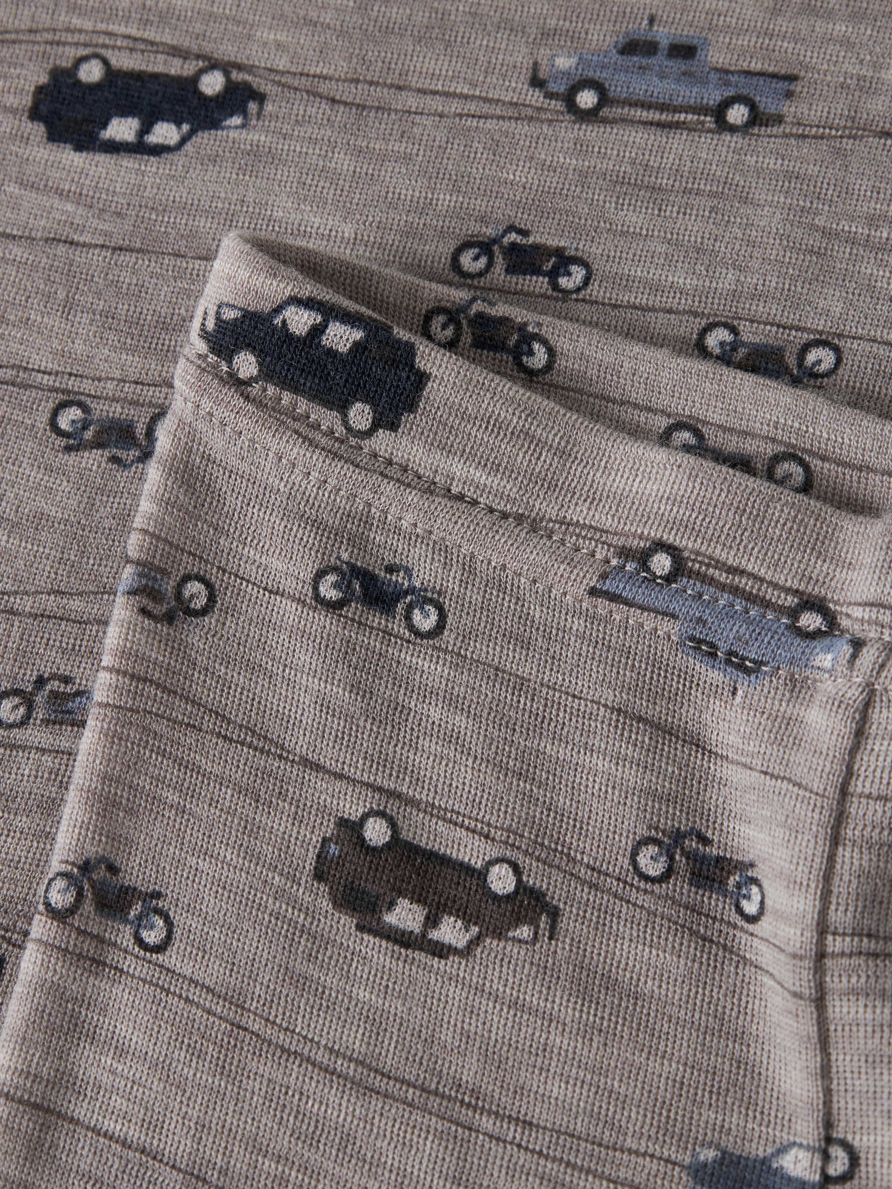 Name It Wang - Wool Rib Longjohn - Satellite/Highway
