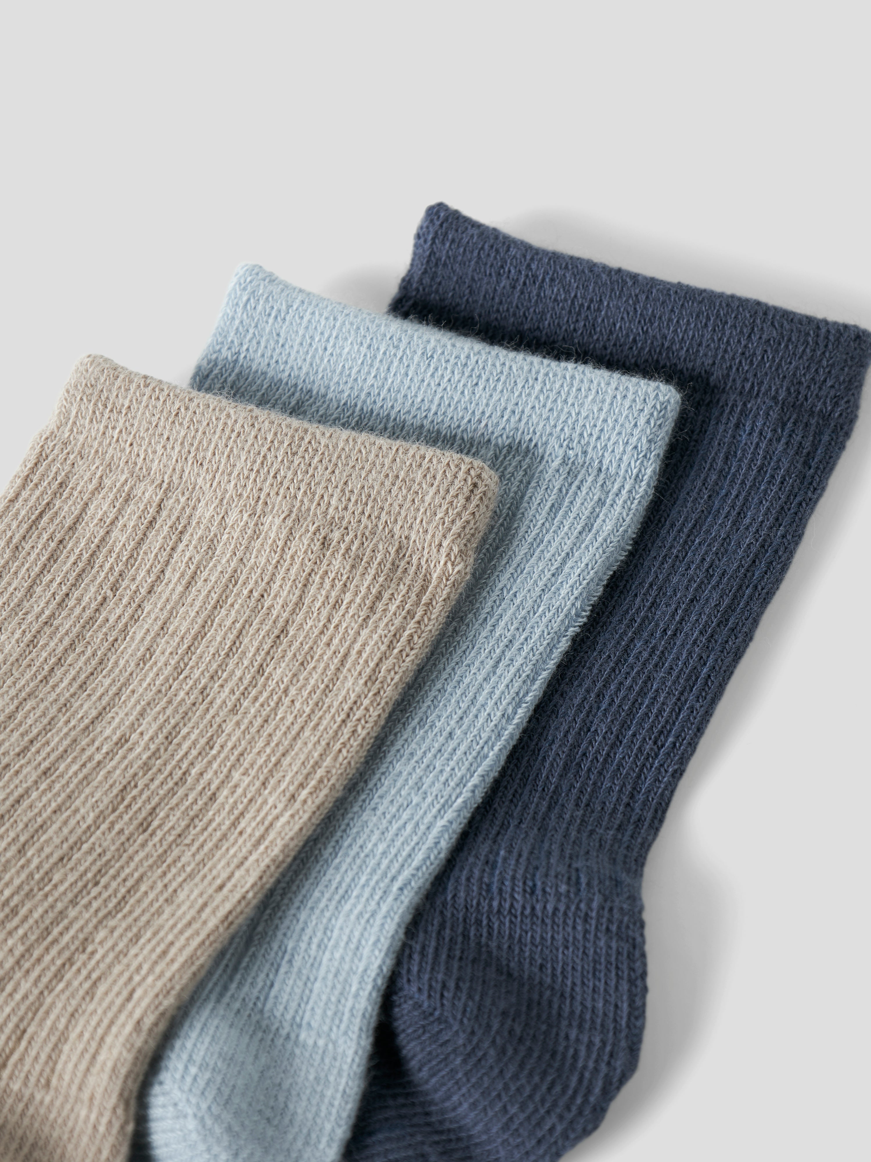 Name It Nobbu 3 pack strømper - Chateau Gray/Blue Fog/Vintage Indigo