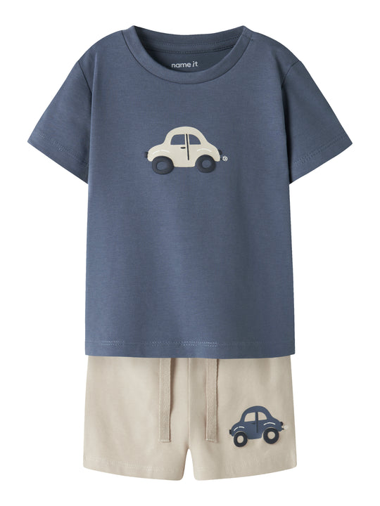 Name It Vacion SS Top Shorts Set - Vintage Indigo
