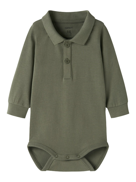 Name It Holger - LS Polo Body NOOS - Dusty Olive