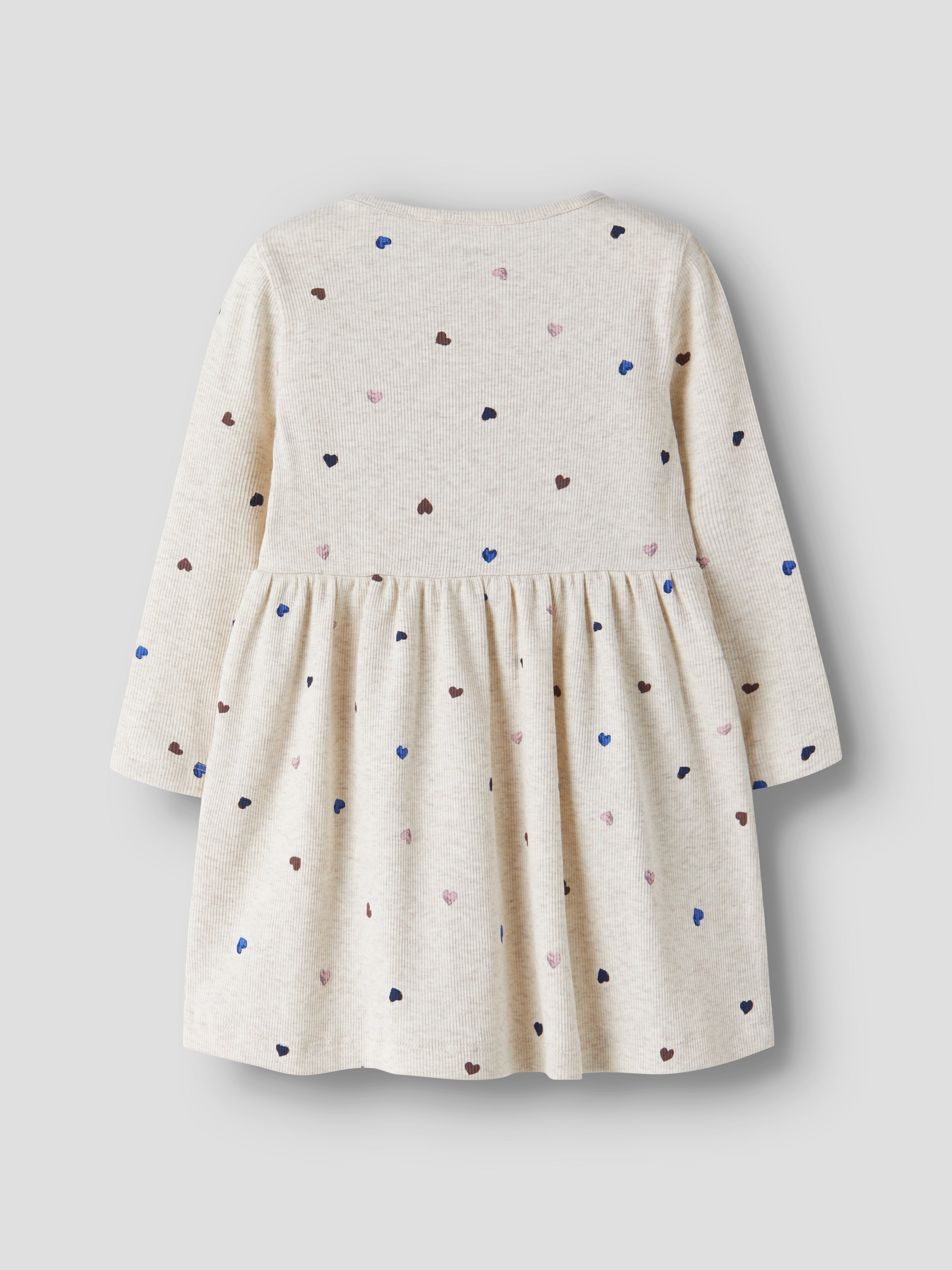 Name It Nutti - LS Dress - Peyote Melange / Hearts