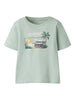 Name It Finnur - SS Top - Aqua Gray