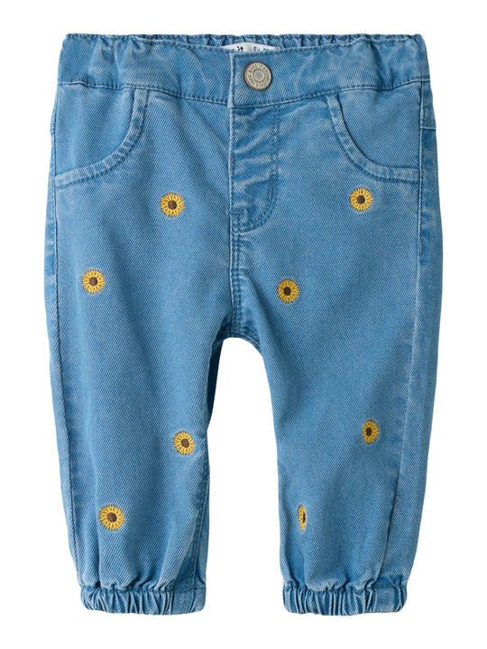 Name It Rose - Shaped EMB Jeans - Medium Blue Denim