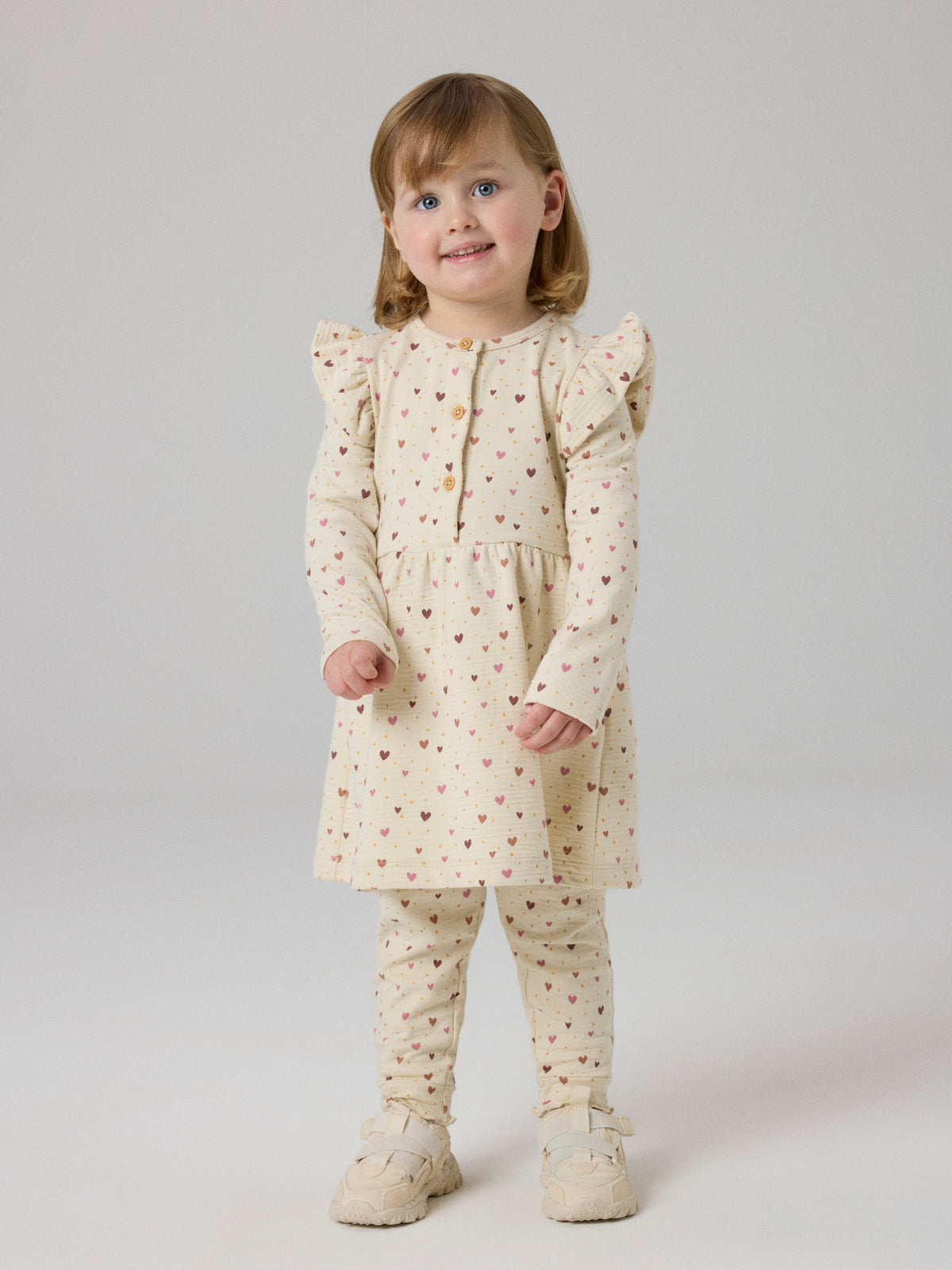 Name It Hayla - LS Light Swe Dress - Almond Milk