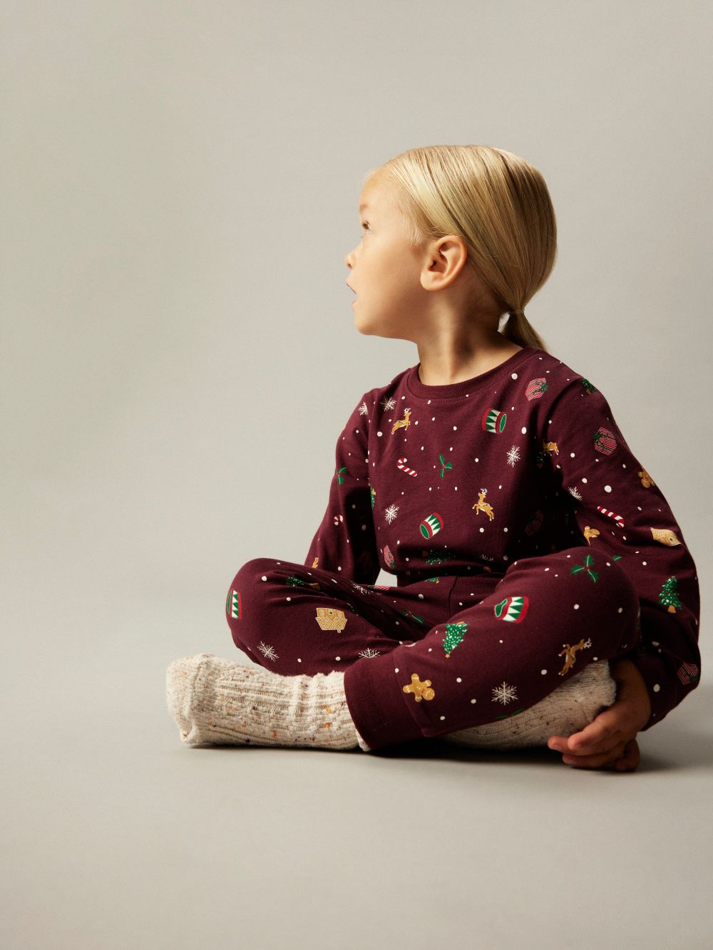 Name It Vismas Natsæt - Burgundy/Xmas