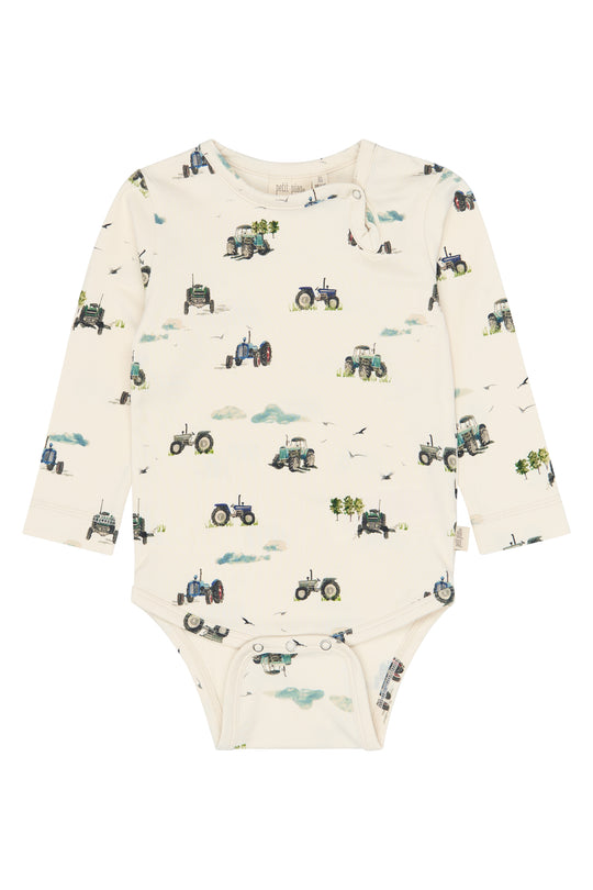 Petit Piao Star - Body - Eggnog Tractor AOP