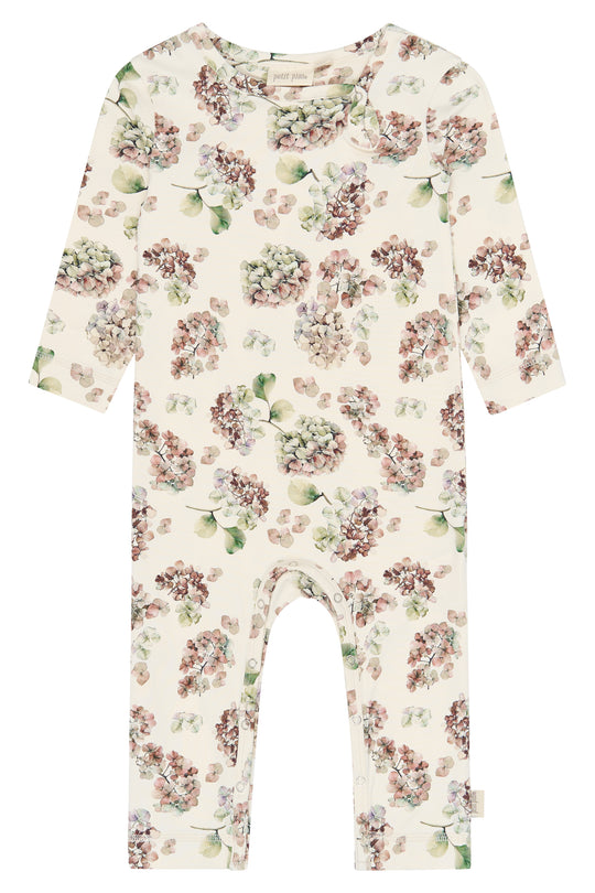 Petit Piao Star - LS Jumpsuit - Eggnog Hydranger AOP