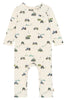 Petit Piao Star - LS Jumpsuit - Eggnog / Tractor AOP