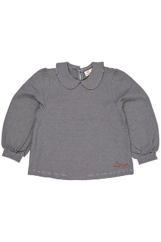 Copenhagen Colors Striped Blouse - Navy/Cream