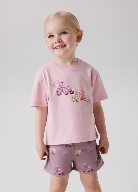 Name It Helga Shorts Sæt - Cameo Pink/Elderberry Shorts