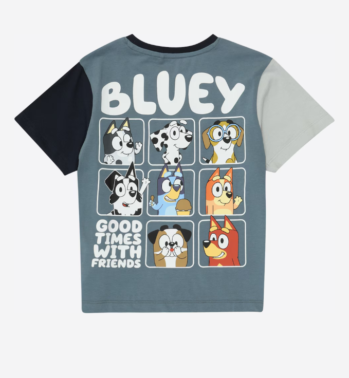 Name It Marmar Bluey SS Top - Blue Mirage