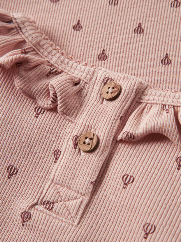 Lil Atelier Gago Kis Slim Top - Cameo Rose/Air Balloon