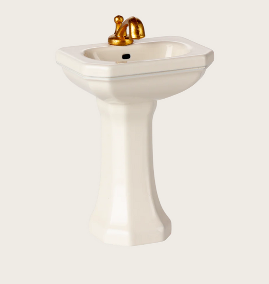 Maileg Badeværelsesvask, Mus - Råhvid