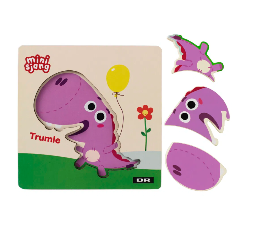 DR Træpuslespil - Børste, Trumle, Rut eller Orm