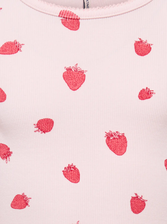 Only Mini Trinny Life LS Top - Barely Pink Strawberry