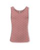 Only Mini Lola Tank Top - Ash Rose Heart/Rose Wine