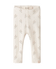 Lil Atelier Rachello Ria Slim Leggings - Coconut Milk/Flower