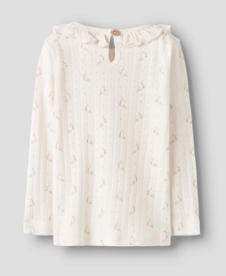 Lil Atelier Rachello Ria Slim Top - Coconut Milk/Flower
