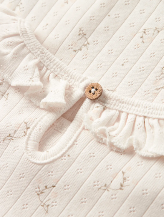 Lil Atelier Rachello Ria Slim Top - Coconut Milk/Flower