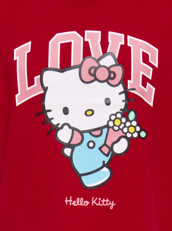 Only Mini Kitty Life SS Loose Tee - Barbados Cherry Love