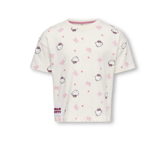 Only Mini Kitty Life SS Loose Tee - Tofu Hello Kitty