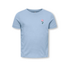 Only Mini Vega Life SS emb Tee - Soft Chambray EMB. Flower
