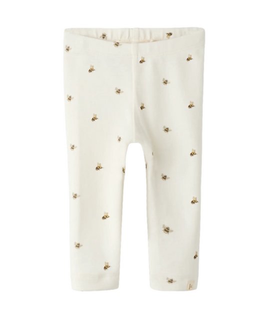 Lil Atelier Gayo Gno Slim Leggings - Coconut Milk/Bee