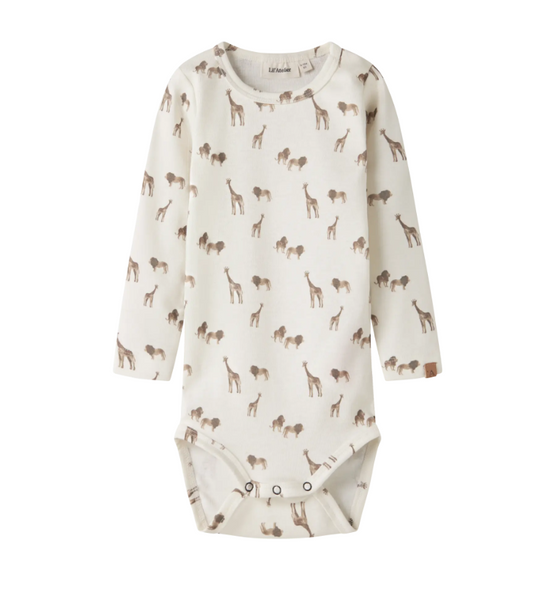 Lil Atelier Layo Geu LS Slim Body - Coconut Milk/Lion